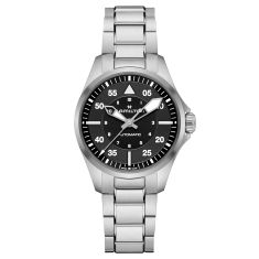 Hamilton Khaki Aviation Pilot Auto Black Dial Stainless Steel Bracelet Watch 36mm - H76215130