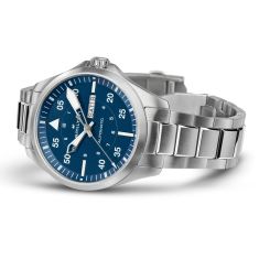 Hamilton Khaki Aviation Pilot Day Date Auto Blue Dial Stainless Steel Bracelet Watch 42mm - H64635140