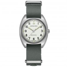 Hamilton Khaki Aviation Pilot Pioneer Mechanical Grey Nylon Strap Watch | 36mmx33mm | H76419951