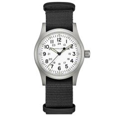 Hamilton Khaki Field Mechanical White Dial Black NATO Strap Watch 38mm - H69439910
