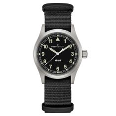 Hamilton Khaki Field Quartz Black Dial Black NATO Strap Watch 38mm - H69401430