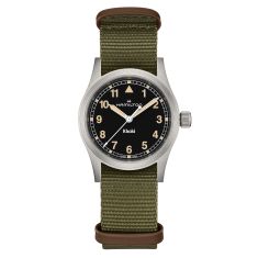 Hamilton Khaki Field Quartz Black Dial Green NATO Strap Watch 33mm - H69301930