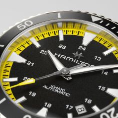Hamilton Khaki Navy Scuba Auto Black Dial Acid Yellow Rubber Strap Watch 40mm - H82395332