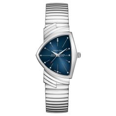 Hamilton Ventura Quartz Blue Dial Stainless Steel Bracelet Watch 32.3x50.3mm - H24411142