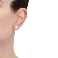 10k Yellow Gold Bar Stud Earrings