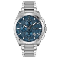 Hugo Boss Grandmaster Chronograph Blue Dial Stainless Steel Bracelet Watch | 46mm | 1513884