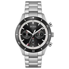Hugo Boss Santiago Black Dial Stainless Steel Bracelet Watch | 44mm | 1513862