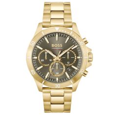 Hugo Boss Troper Chronograph Gold-Tone Bracelet Watch | 45mm | 1514059