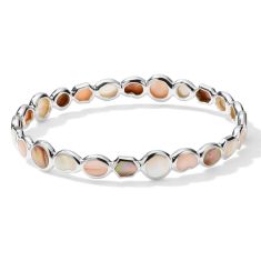 IPPOLITA All-Over Stone Sterling Silver Bangle Bracelet in Dahlia | POLISHED ROCK CANDY