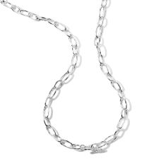 IPPOLITA Faceted Oval Link Necklace in Sterling Silver | CLASSICO