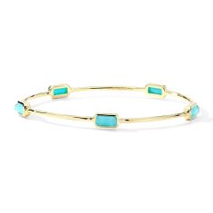 IPPOLITA Gelato Yellow Gold Bangle Bracelet in Turquoise Doublet - ROCK CANDY