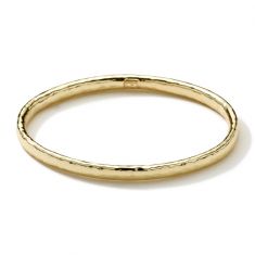 image of IPPOLITA Hammered Flat Bangle in Yellow Gold - CLASSICO with sku:20283867