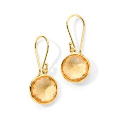 IPPOLITA Honey Citrine Mini Drop Earrings in 18k Gold | LOLLIPOP