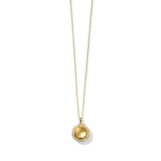 IPPOLITA Honey Citrine Mini Pendant Necklace in 18k Gold with Diamonds | LOLLIPOP