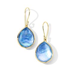 IPPOLITA Lapis Triplet Medium Teardrop Earrings in Yellow Gold | ROCK CANDY