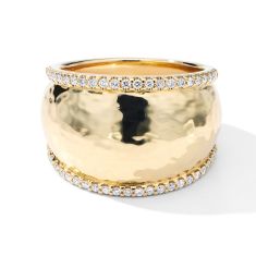 IPPOLITA Medium Goddess Dome Ring in 18k Gold with Diamonds | STARDUST