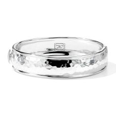 IPPOLITA Medium Goddess Hinged Bangle Bracelet in Sterling Silver | CLASSICO
