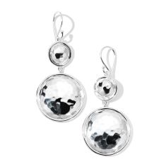 IPPOLITA Medium Hammered Snowman Earrings in Sterling Silver | CLASSICO