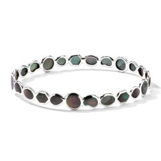 IPPOLITA Mixed Shape Brown Shell Bangle Bracelet in Sterling Silver | POLISHED ROCK CANDY