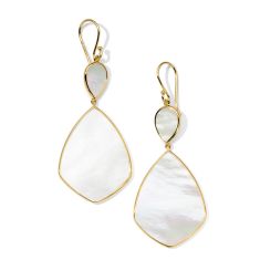 IPPOLITA Mother-of-Pearl Large Snowman Earrings in Yellow Gold | POLISHED ROCK CANDY