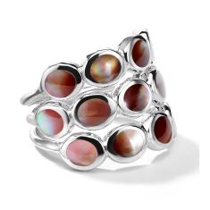 IPPOLITA Oval Brown Shell Oversized Sterling Silver Ring | ROCK CANDY