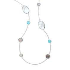 IPPOLITA Oval Station Necklace in Sterling Silver Isola - POLISHED ROCK CANDY
