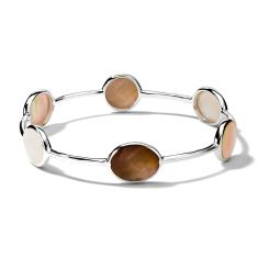 IPPOLITA Six-Stone Dahlia Bangle Bracelet in Sterling Silver | POLISHED ROCK CANDY