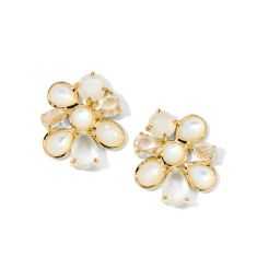 IPPOLITA Small 8-Stone Cluster Yellow Gold Earrings in Flirt - ROCK CANDY
