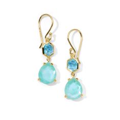 IPPOLITA Small Snowman Multi Stone Yellow Gold Earrings - ROCK CANDY