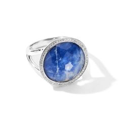 IPPOLITA Sodalite and 1/4ctw Diamond Ring in Sterling Silver | LOLLIPOP | Size 7