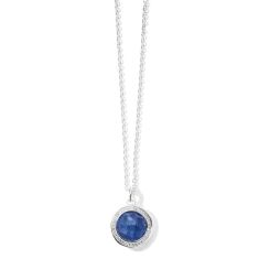 IPPOLITA Sodalite and 1/8ctw Diamond Mini Pendant Necklace in Sterling Silver | LOLLIPOP