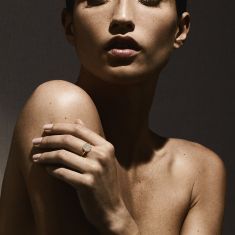 IPPOLITA 1/4ctw Diamond Small Flower Yellow Gold Disc Ring - Size 7 - STARDUST