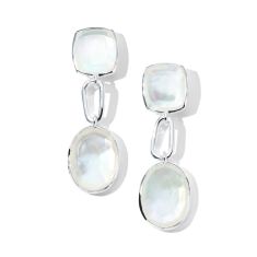 IPPOLITA Sterling Silver Large Mixed-Cut 3-Tier Earrings in Mother-of-Pearl Doublet - ROCK CANDY