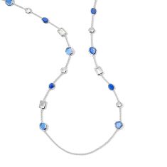 IPPOLITA Sterling Silver Mixed Cut Long Station Necklace in Corsica - ROCK CANDY