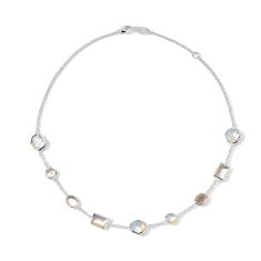 IPPOLITA Sterling Silver Short Mixed-Cut Station Necklace in Mother-of-Pearl Doublet - ROCK CANDY