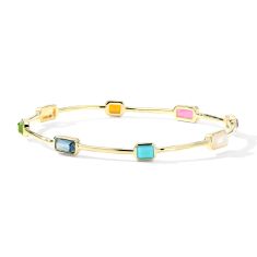 IPPOLITA Yellow Gold Gelato Bangle Bracelet in Summer Rainbow - ROCK CANDY