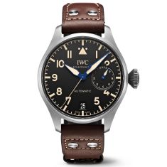 image of IWC Big Pilot's Heritage Black Dial Brown Leather Strap Watch 46mm - IW501004 with sku:20528014