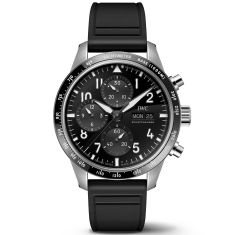 IWC Pilot Performance Chronograph 41 Mercedes-AMG PETRONAS Formula One Black Rubber Strap Watch - IW388305