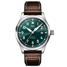 IWC Pilot's Mark XX Green Dial Brown Leather Strap Watch 40mm - IW328205