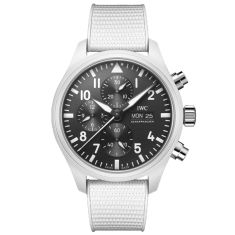 IWC Pilot's Watch Chronograph TOP GUN Lake Tahoe White Strap Watch 44.5mm - IW389105