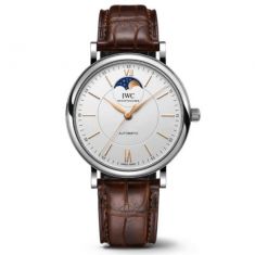 IWC Portofino Automatic Moon Phase Watch, Brown Leather Strap IW459401