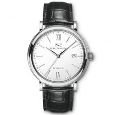 IWC Portofino Automatic Watch, Black Leather Strap IW356501
