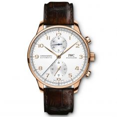 IWC Portugieser Chronograph Watch, Brown Leather Strap IW371611