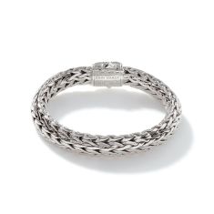 John Hardy Classic Chain Black Sapphire Sterling Silver Bracelet | 10.5mm