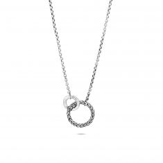 John Hardy Classic Chain Palu Interlocking Station Sterling Silver Necklace