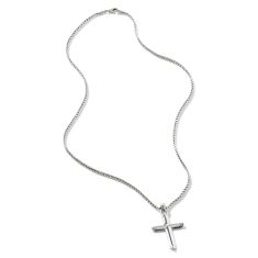 John Hardy Classic Chain Sterling Silver Cross Pendant Necklace