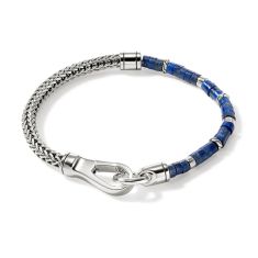 John Hardy Heishi Lapis Lazuli Beaded Sterling Silver Bracelet