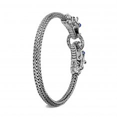 John Hardy Legends Naga 5mm Bracelet with Blue Sapphire, Medium