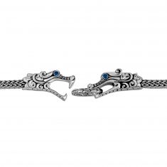 John Hardy Legends Naga 5mm Bracelet with Blue Sapphire, Medium