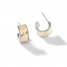 John Hardy Palu J Hoop Two-Tone Earrings | 8mm | REEDS Jewelers
